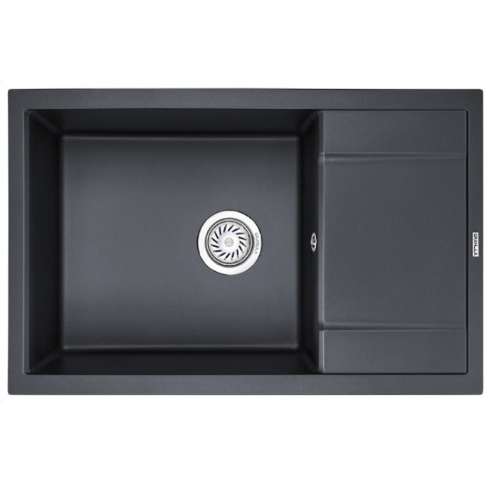 Кухонная мойка GRANULA GR-7805 шварц (черный металлик) 7805 SHBAPC