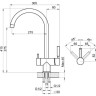 Смеситель для кухни GRANULA 7104 сталь матовая 7104 CTAL MATOBAYA